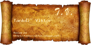 Tankó Viktor névjegykártya